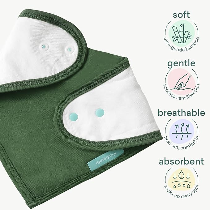 PurComfy SuperSoft Baby Bibs, Premium Bamboo Bandana Drool Bibs - Image 2