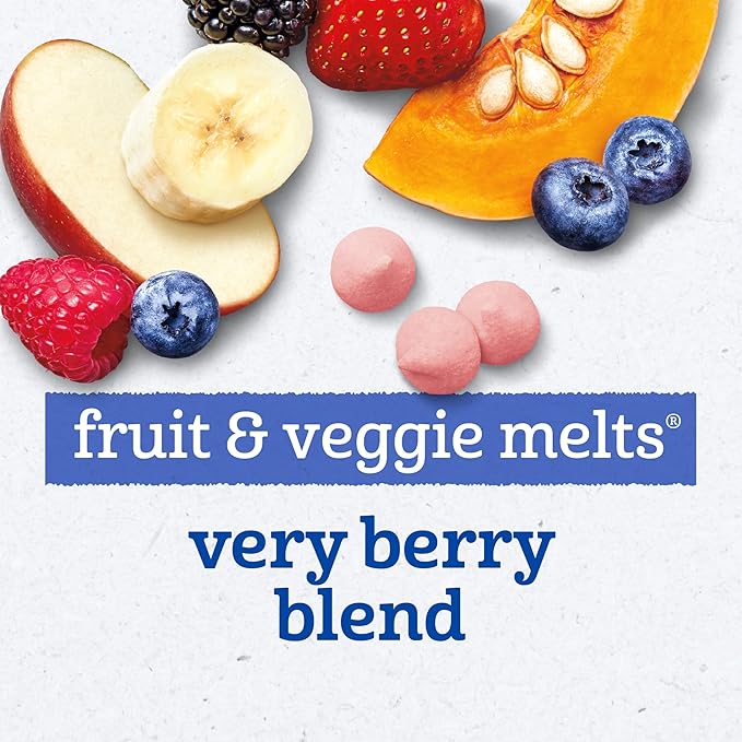 Gerber Stage 3 Baby Food Snacks, Very Berry Fruit and Veggie Melts, Baby Led - Image 4
