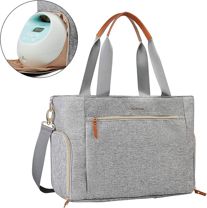 mommore Breast Pump Bag Diaper Tote Bag by mommore