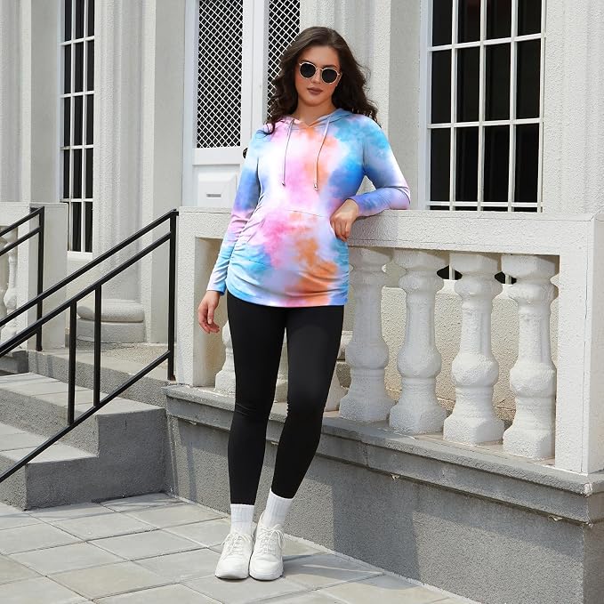GINKANA Maternity Hoodie Long Sleeves Shirts Casual Maternity Top Pregnancy - Image 5