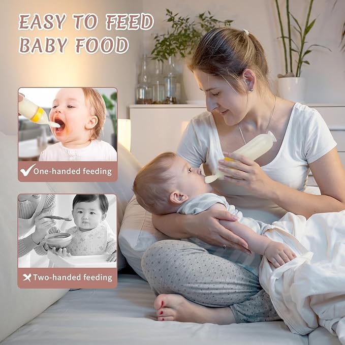 WAJIAYON Baby Food Feeder 3 Pack Silicone Baby Food Dispensing Spoon - Image 5