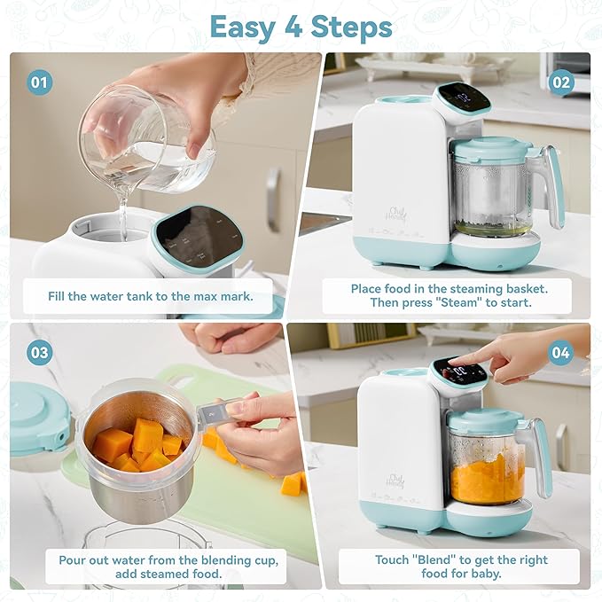 Chefhandy Baby Food Maker, Steamer & Blender, Puree Maker - Image 3