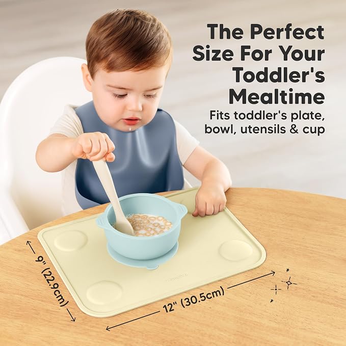 KeaBabies 2-Pack Silicone Placemats - Image 3