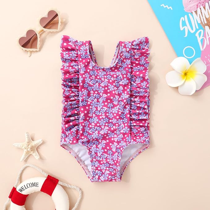 Happy Town One-Piece Infant Toddler Baby Girl Summer Swimsuit Watermelon - Image 6