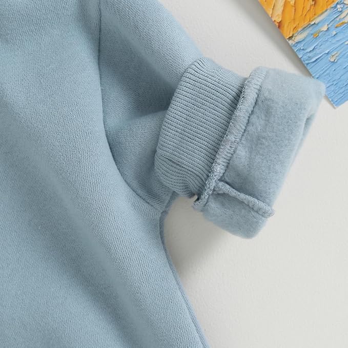 VISGOGO Newborn Infant Baby Boy Girls Oversized Romper Little Dude Sweater - Image 6