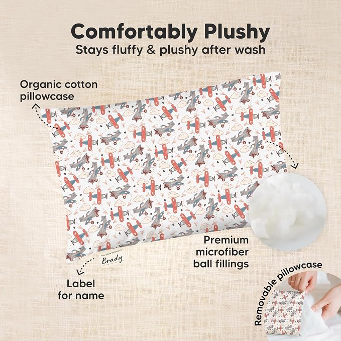 Mini Toddler Pillow with Pillowcase - Image 6
