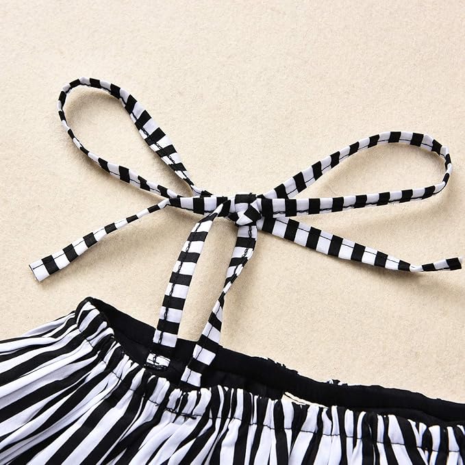 Toddler Baby Girls Ruffles Bikini One Piece Swimsuits Floral Off Shoulder - Image 3