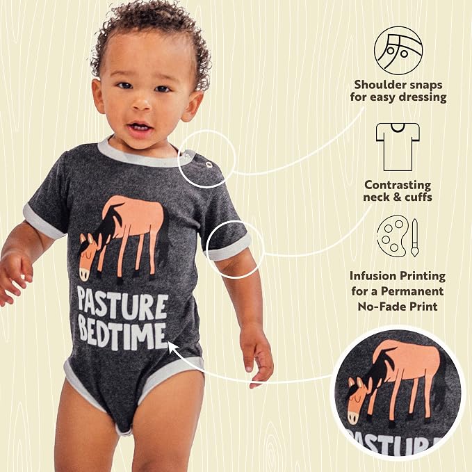 Lazy One Cute Unisex Baby Bodysuit, Cute Animal Designs, 6-18 Months - Image 5