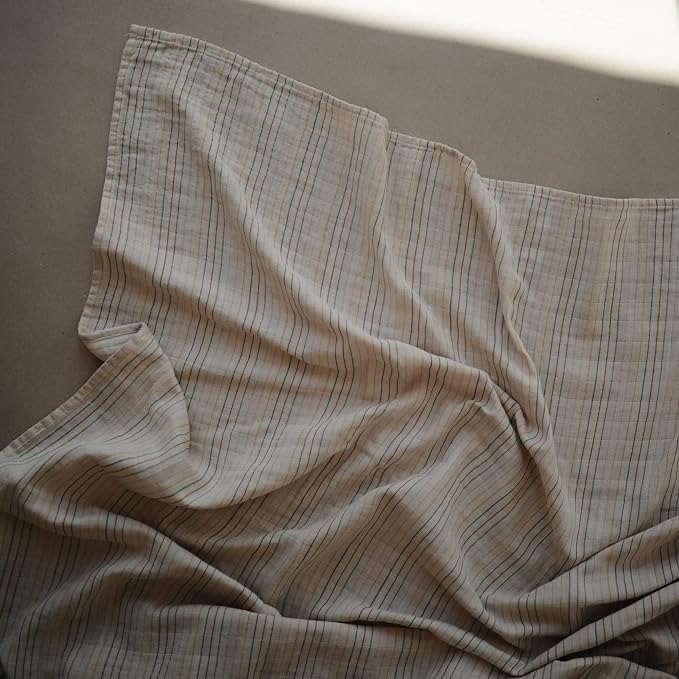 mushie Muslin Baby Swaddle Blanket | 100% Organic Cotton - Image 2