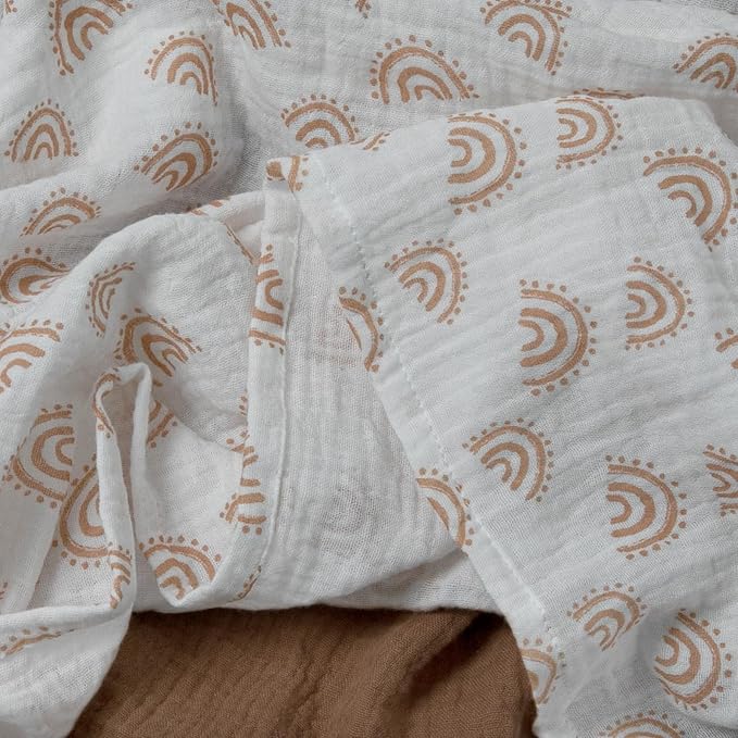 Muslin Swaddle Blankets for Newborn, 3 Pack Breathable Soft Receiving Blanket - Image 6