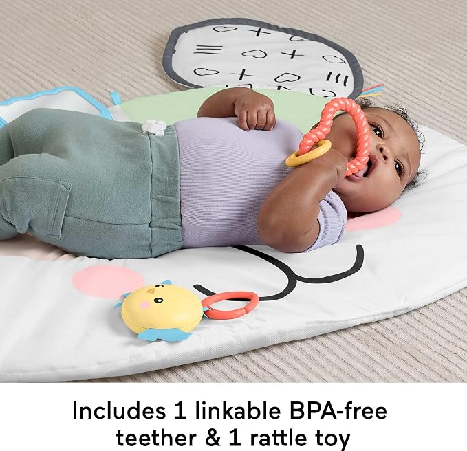 Fisher-Price Baby Tummy Time Toy, Puppy Perfection Giant Play Mat - Image 4