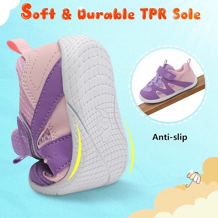 LeIsfIt Baby Shoes Boys Girls First Walking Shoes Non-Slip Toddler Breathable - Image 3