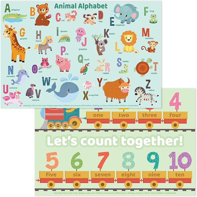 Disposable Placemats for Baby, Toddlers and Kids, 40 Disposable Baby Placemats by BrightSeed