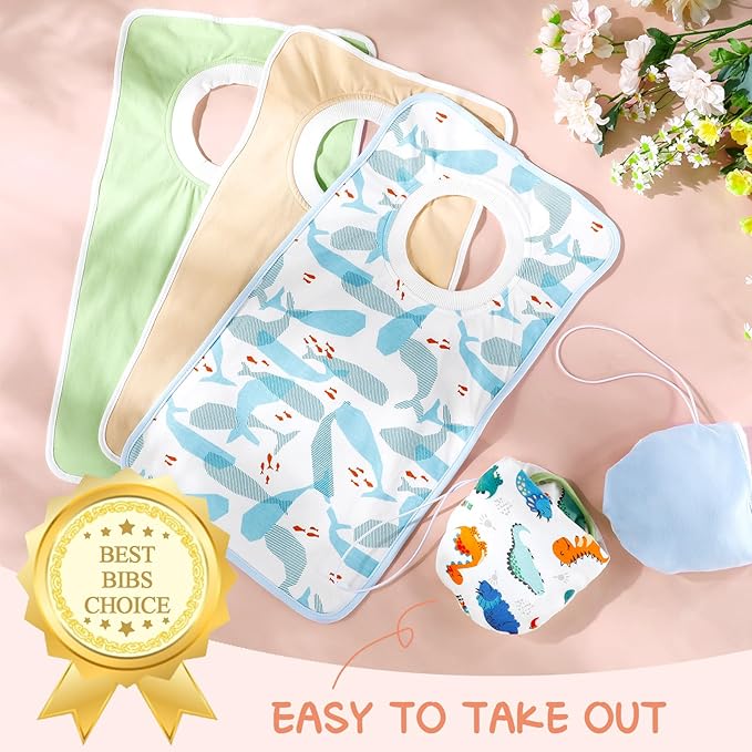 Newwiee 5 Pcs Large Towel Bib Toddler - Image 7