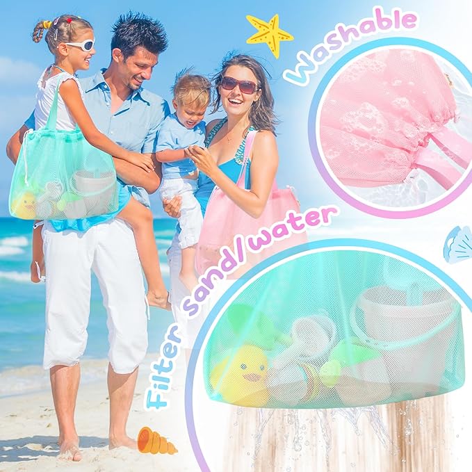 Tagitary Beach Toys Kids Beach Bag Tote - Image 6