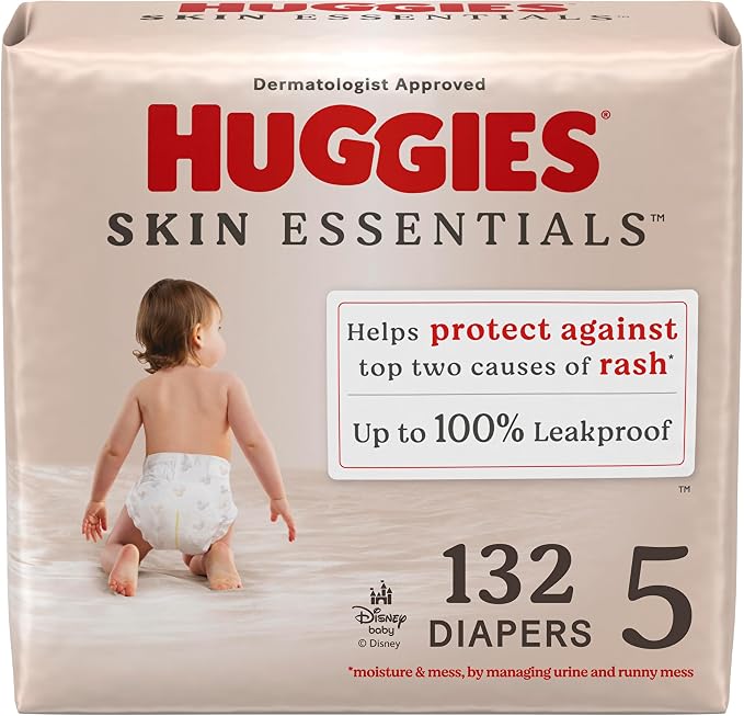 Huggies Size 5 Diapers, Skin Essentials Baby Diapers, Size 5, Packaging May Vary by Huggies%C2%AE