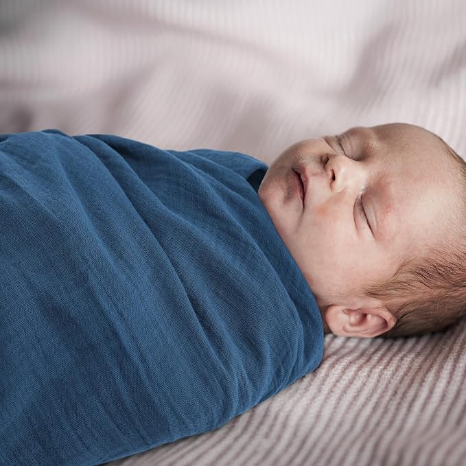 Muslin Swaddle Blankets for Newborn, 3 Pack Breathable Soft Receiving Blanket - Image 6