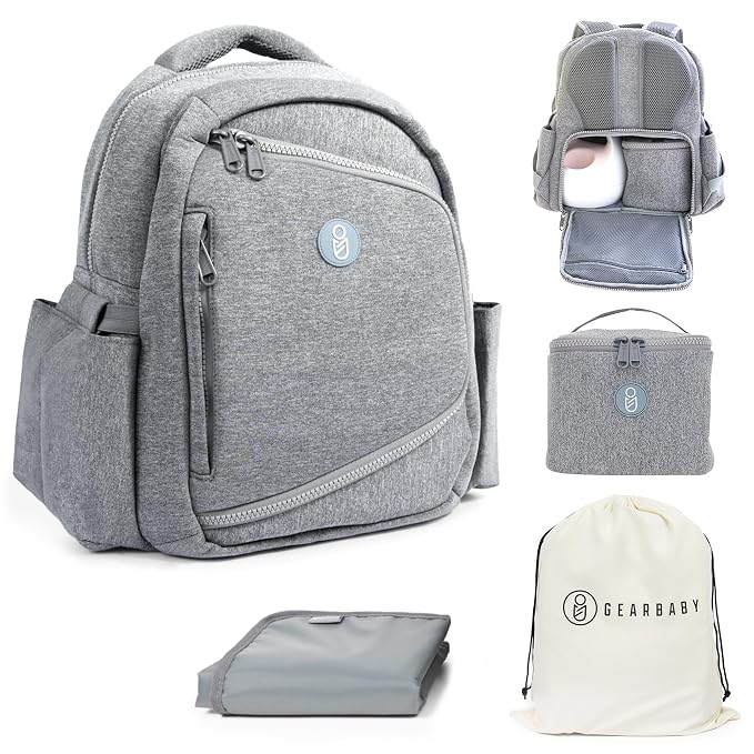 Gear Baby Breast Pump & Diaper bag Compatible by Gearbaby