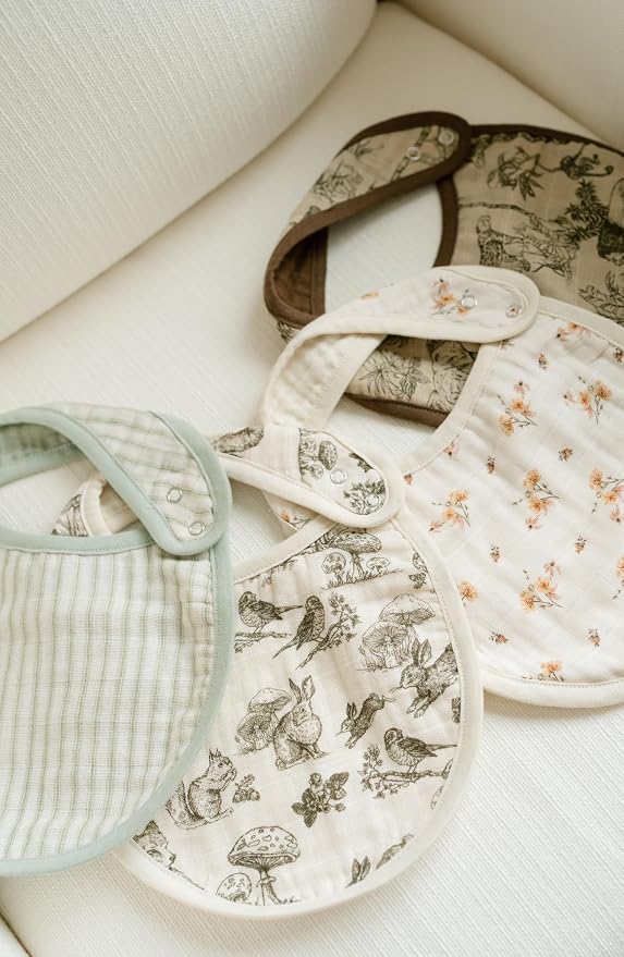 Oilo Burp Cloth 2-Pack Set, Organic Premium Cotton 4-Way Muslin, Luxuriously - Image 5