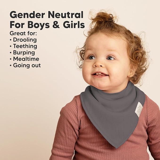 8-Pack Organic Baby Bandana Bibs - Image 6