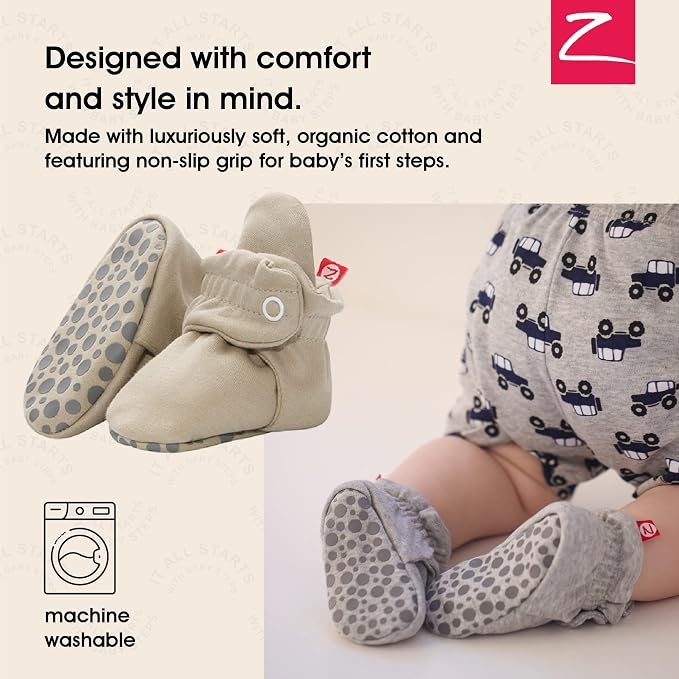 Zutano Organic Baby Booties Newborn Infant, Lost Baby Socks Solution, 18-24 - Image 2
