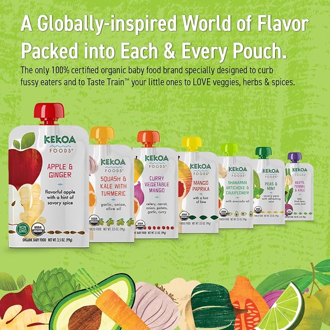 Kekoa Foods Apple & Ginger Baby Food Purée | 100% USDA Certified-Organic - Image 6
