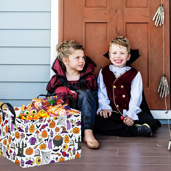 Ghost Happy Halloween Kids Gift Shelf Storage Basket Organizer Box Clothes - Image 2