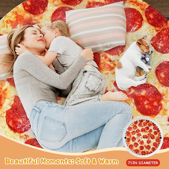 Lhedon Gifts for Men Pizza Blanket Adult Size 71 Inch, Graduation Gifts for Men - Image 2