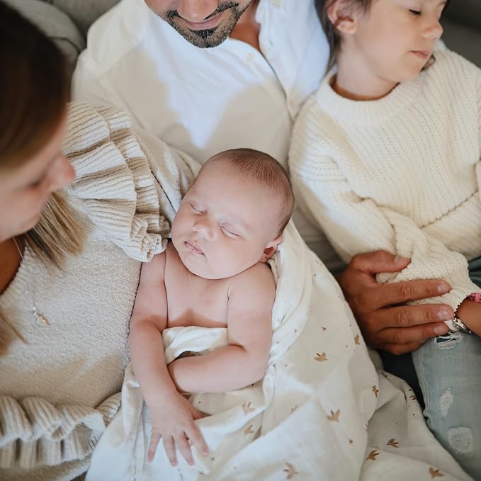 mushie Muslin Baby Swaddle Blanket | 100% Organic Cotton - Image 3
