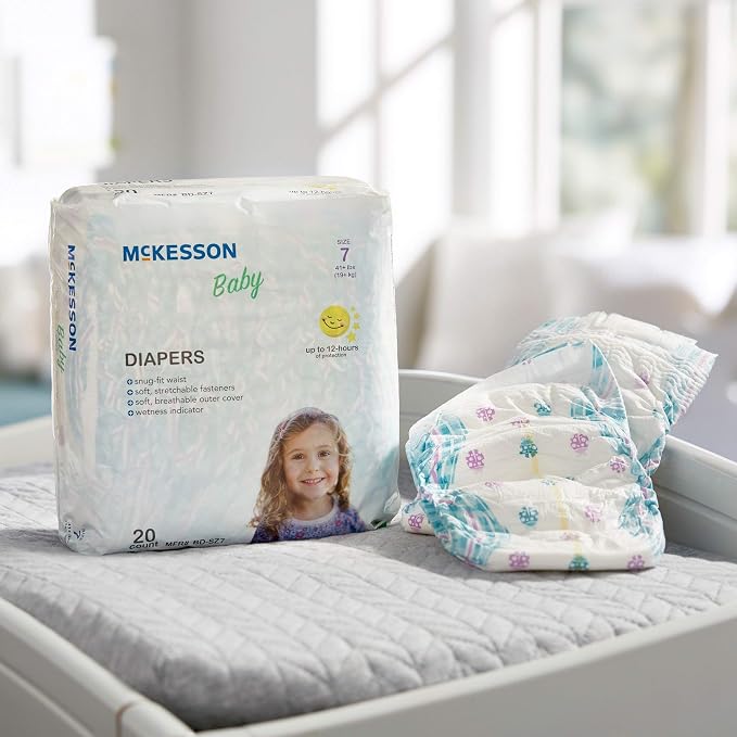McKesson Baby Diaper Size 7, Over 41 lbs. BD-SZ7, 20 Ct - Image 8