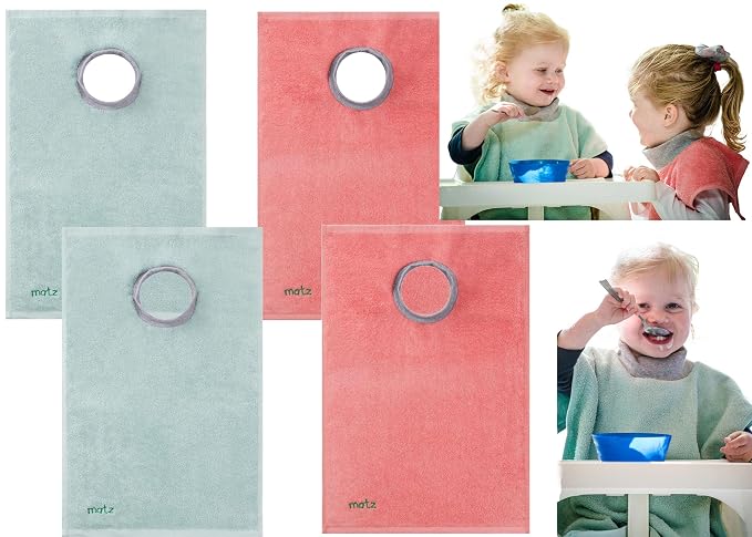 MATZ Terry Towel Slip On Baby Bibs | Full Coverage | Ultra Absorbent 100% by MATZProductsLLC