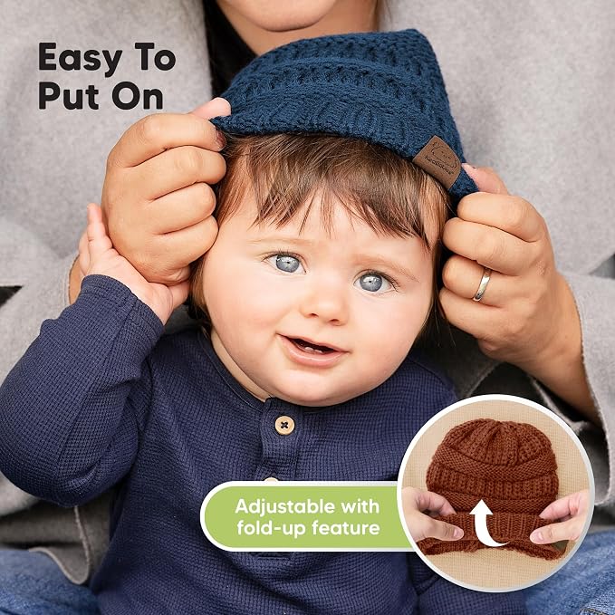 3-Pack Baby Beanies for Boys, Girls - Image 8