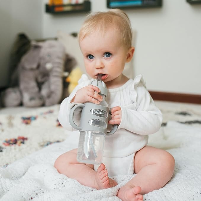 Dr. Brown's Milestones Narrow Sippy Straw Bottle, Spill-Proof - Image 7