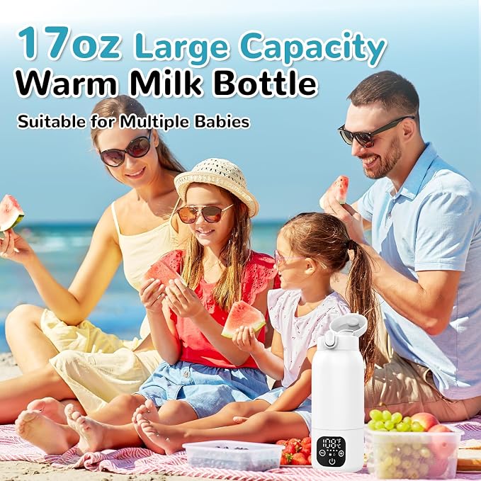 Portable Milk Warmer for Travel, Formula Container to Go 17oz Baby Bottle Warmer - Image 6