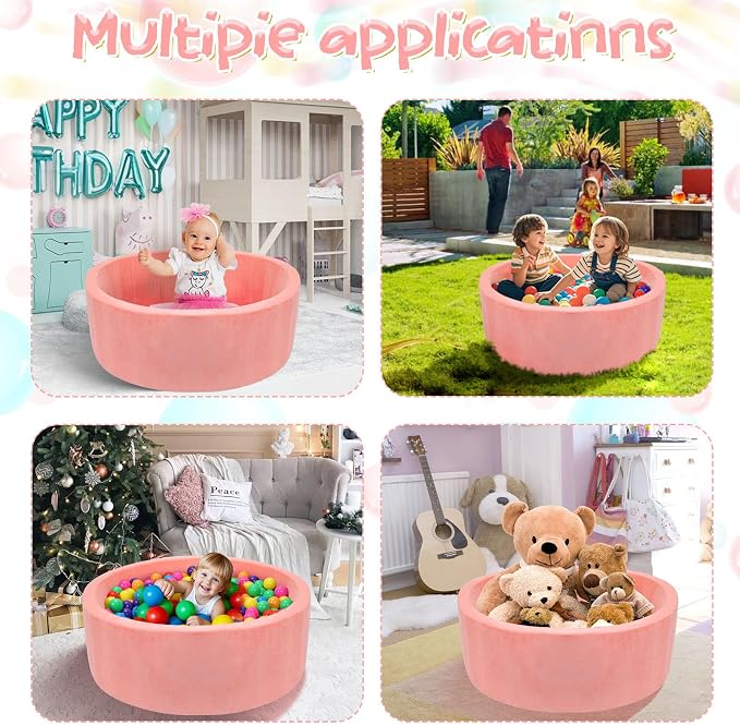 Foam Baby Ball Pit, 35.4"x 11.8" Ball Pits - Image 6