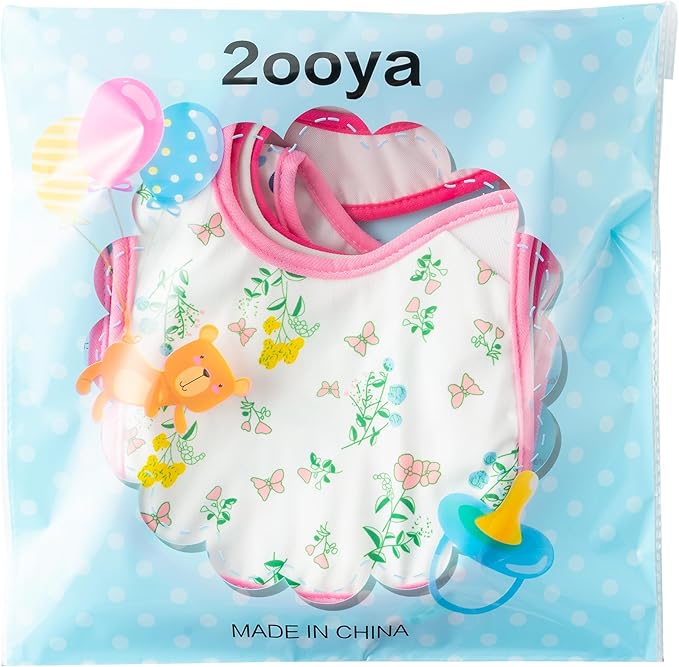 7Pcs Cotton Waterproof Baby Bibs Hook Loop Closure Newborn Bib Keepsake Baby - Image 6