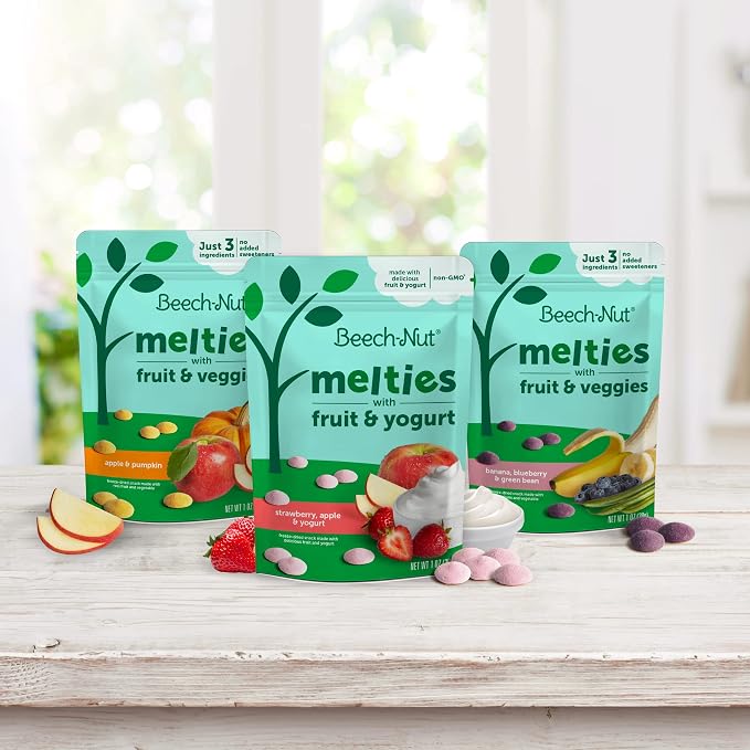 Beech-Nut Melties Baby & Toddler Snack Melts, Apple Pumpkin, 1 oz - Image 4