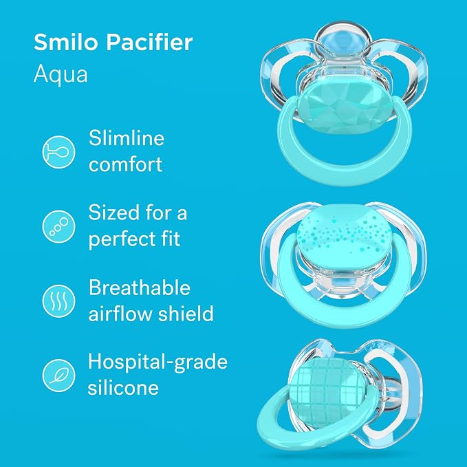 Smilo Baby Pacifier with Orthodontic Design - Image 2