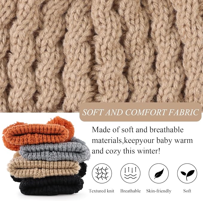 Yuoahcn Baby Girl Beanie Winter Baby Boy Hat - Image 3