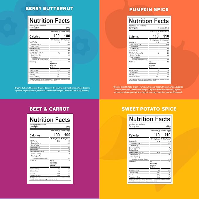 Serenity Kids 6+ Months Dairy-Free Smoothie Baby Food Pouches - Image 2