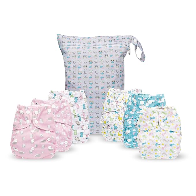 Simple Being Reusable Cloth Diapers, Double Gusset, One Size Adjustable by Simple+Being