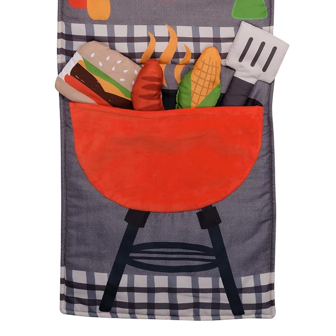 Lambs & Ivy Interactive 2-n-1 Soft Toddler Hamburger/Barbeque Pillow Play Set - Image 4
