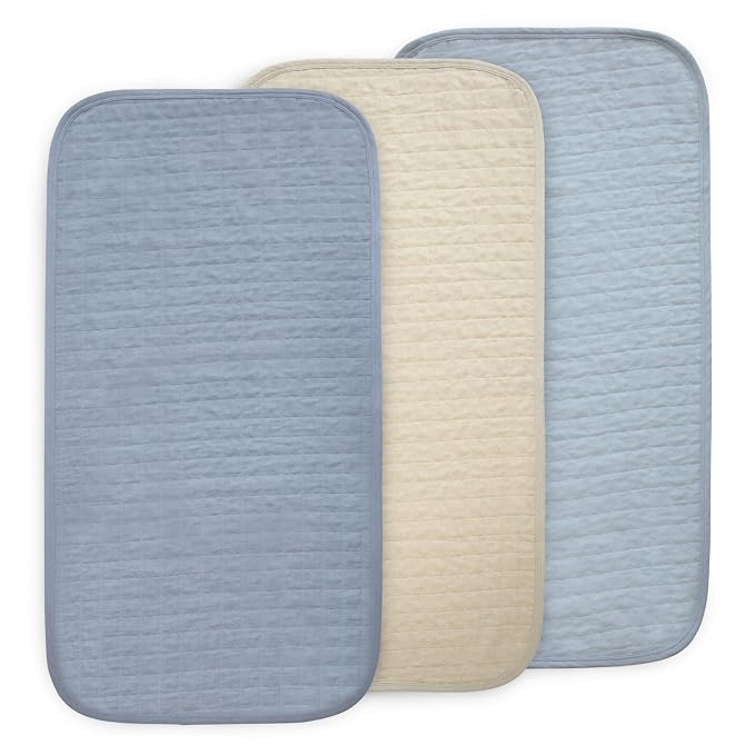 mushie Waterproof Changing Pad Liners | 100% Organic Cotton | Set of 3 by mushie