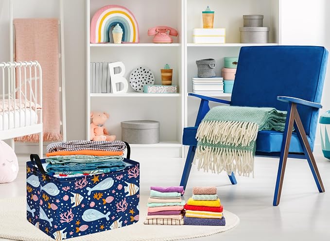 Rectangle Storage Basket Shelf Storage Basket Organizer Box Clothes Laundry - Image 3