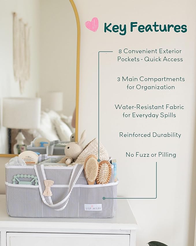 Lily Miles Baby Diaper Caddy - Image 5