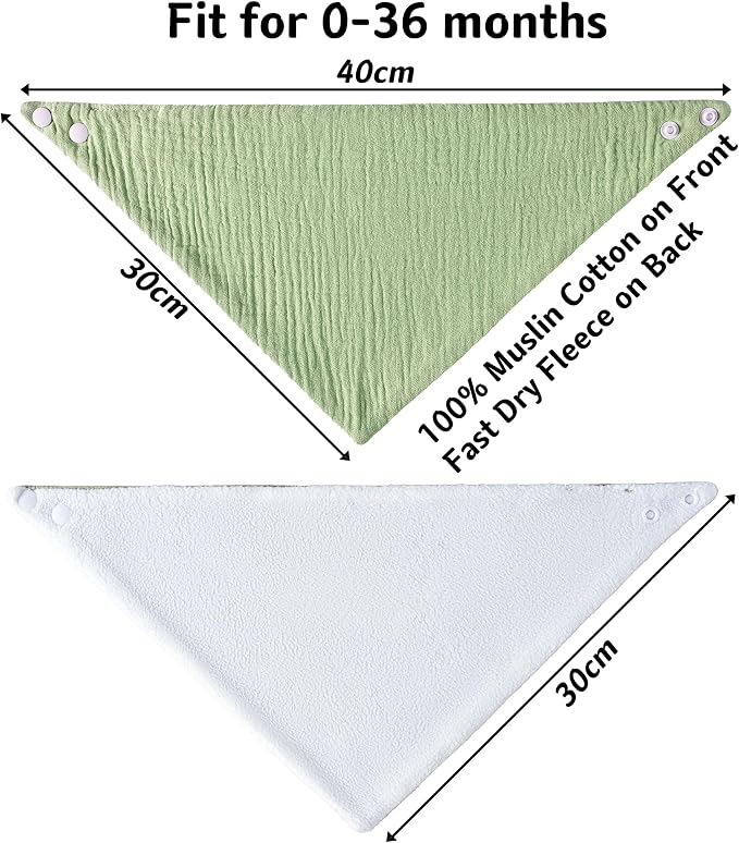 Muslin Baby Bibs Baby Drool Bandana Bibs - Image 9