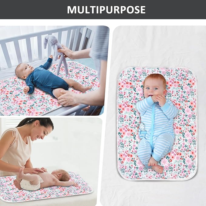 Baby Diaper Changing Pad, 21 5/8" x 31.5" Waterproof Changing Pad Liners - Image 6