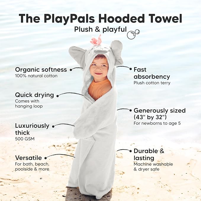 KeaBabies Organic Baby Towel - Image 3