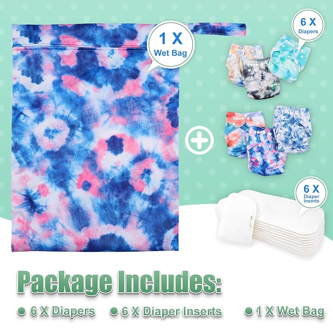 wegreeco Cloth Diapers 6 Pack - Image 7