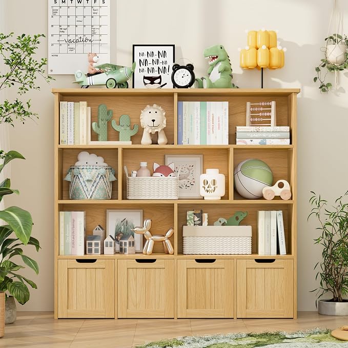 FINETONES Toy Storage Organizer, Kids Bookshelf by finetones